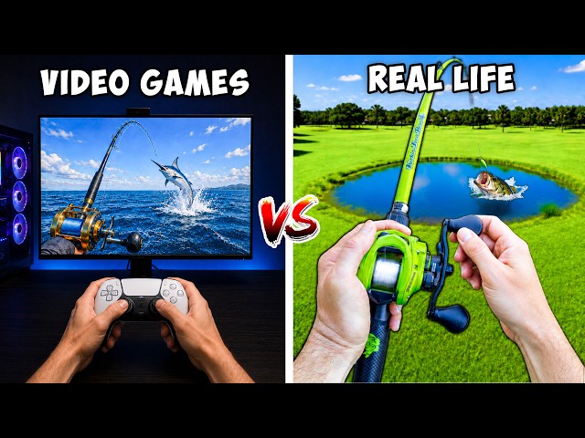 Fishing Video Games vs Real Life