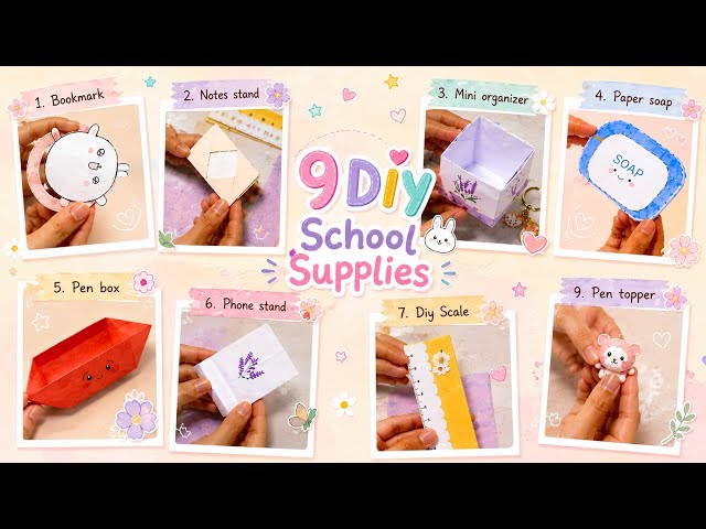 9 Useful & Cute School Supplies You Can Make with Paper ✨