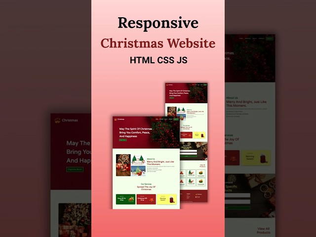 Design Christmas website | HTML CSS & JavaScript #html #css #coding #javascript