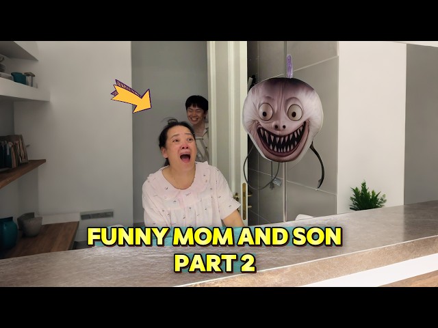 Funny mom vs son battle