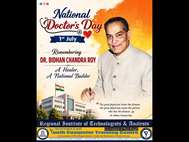 Remembering DR. BIDHAN CHANDRA ROY A Healer a National Builder #Happy_Doctors_Day📚💉💊