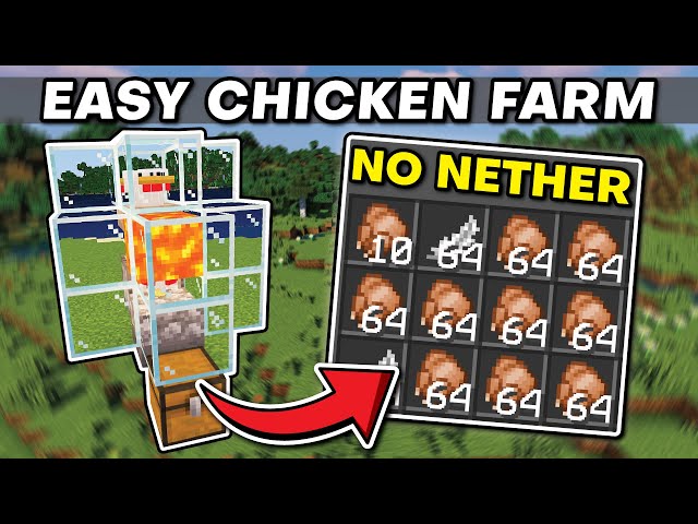 Minecraft Early Game Chicken Farm (No Nether Items)