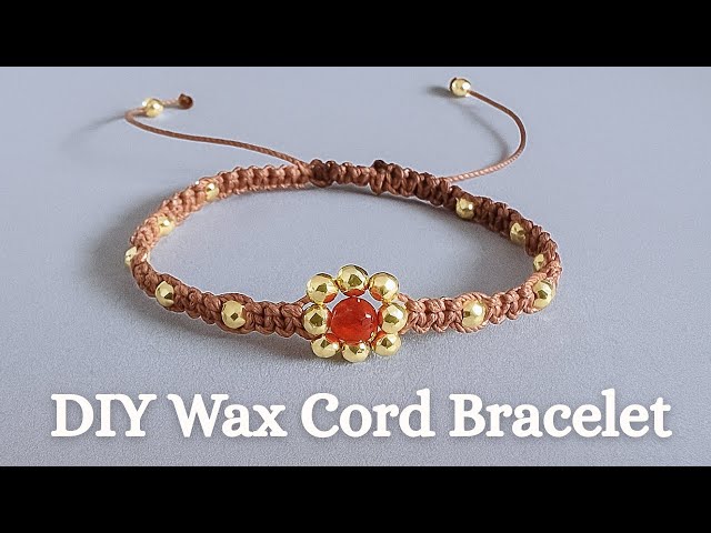 DIY Wax Cord Macrame Bracelet | Easy Tutorial for Beginners