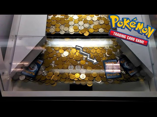 Pokemon Cards in the Quarter Coin Pusher! Part 1