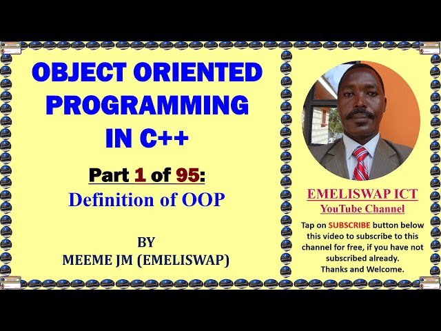 Introduction to Object Oriented Programming (OOP)