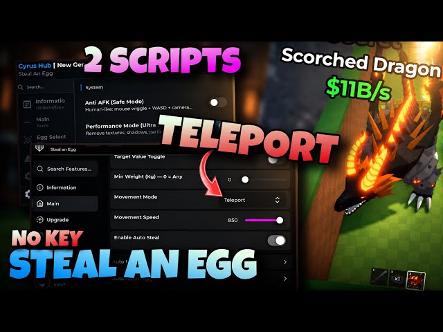 [NO KEY] 2 STEAL AN EGG SCRIPT | TELEPORT + INSTANT STEAL + ANTI HIT + NEW EVENT AND MORE