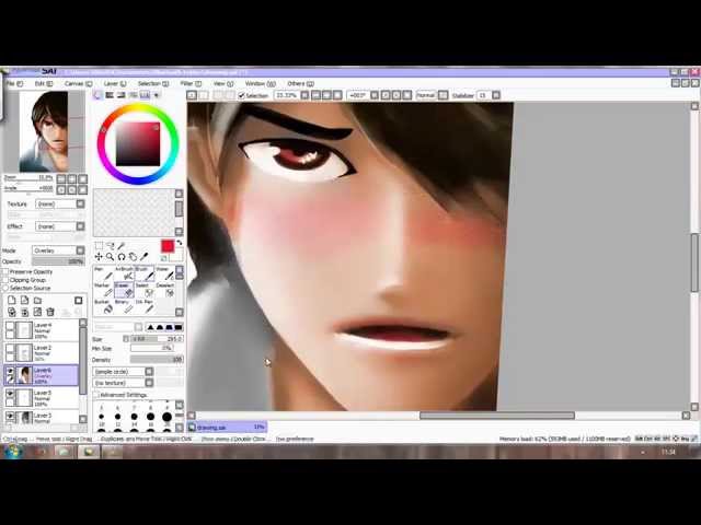 PaintTool SAI Painting with Grayscale Trick