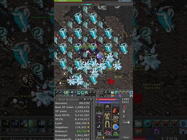 328 ED + NO CHARMS/PREYS = 3.8KK RAW XP/H?! 🔥 #Tibia #Shorts