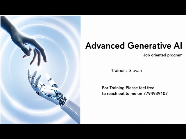 Learn GenAI from Scratch to Advanced | Reach me on 7794939107 #GenerativeAI  #ArtificialIntelligence