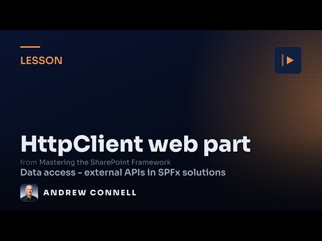Call an Open REST API from an SPFx Web Part with HttpClient (Demo)