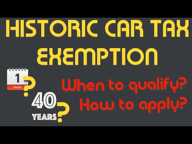 How to apply for HISTORIC TAX EXEMPTION for your classic car! Plus ULEZ and MOT Exemption! (UK only)