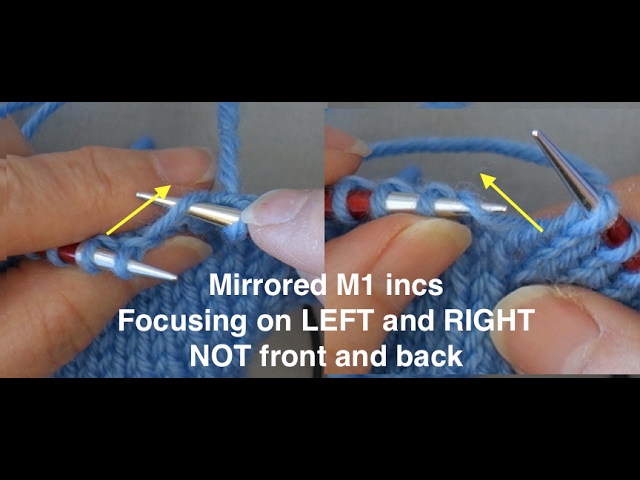 Tips and Tricks Mirrored M1 (make 1) Increases