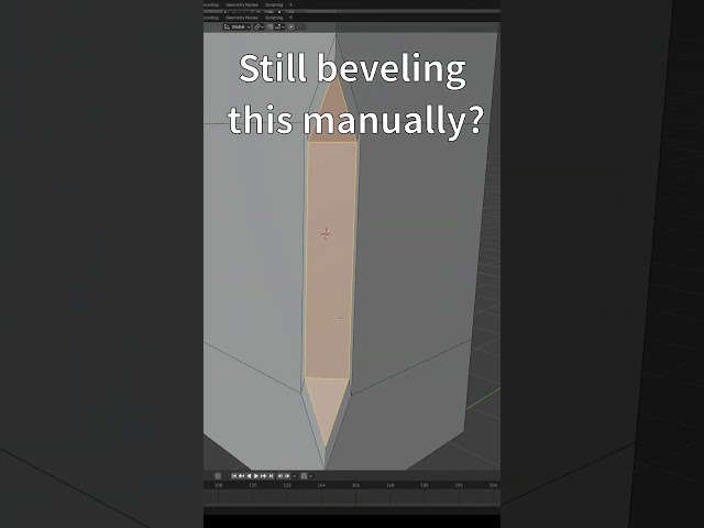 How to Bevel Edges FAST in Blender (Concave) #3d #shorts