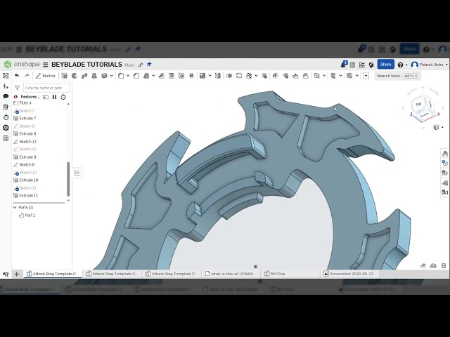 How to Make a Beyblade in Onshape – Ep. 5: Surface Detailing