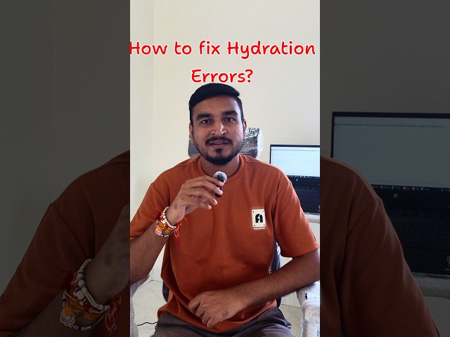 Part 4: How to fix hydration errors #javascript #javascriptinterview #shorts