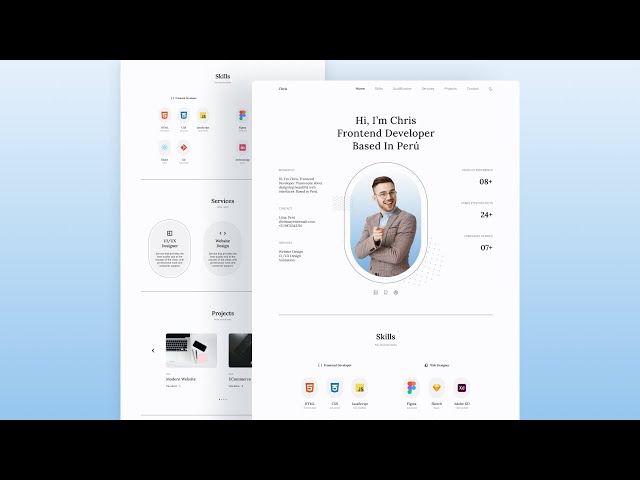 💼 Build & Deploy a Responsive Personal Portfolio Website Design Using HTML CSS & JavaScript