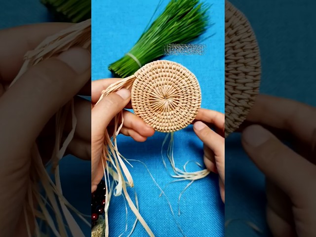 Satisfying Coiled Pine Needle Straw Basket Weaving