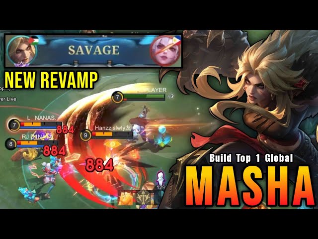 SAVAGE!! New Revamp?! Masha is BACK TO META!! - Build Top 1 Global Masha ~ MLBB