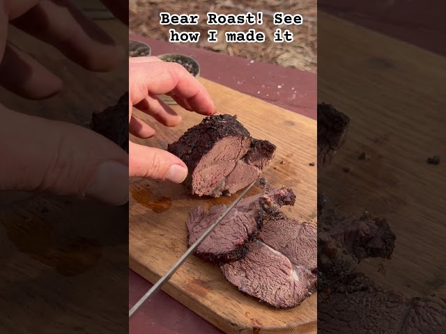 Bear Roast over a fire with early American spices. See how I made it in the full video! #history