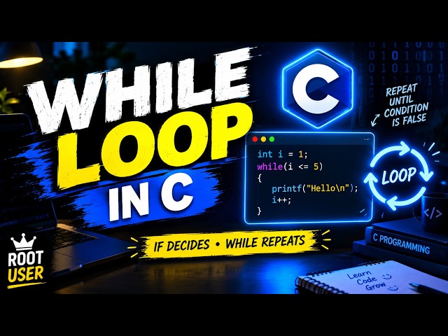 While Loop in C for lifetime in 23 minutes | C Programming for Beginners
