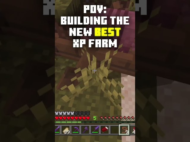 POV: Building the NEW BEST XP Farm in Minecraft #minecraft #minecraftbedrokedition