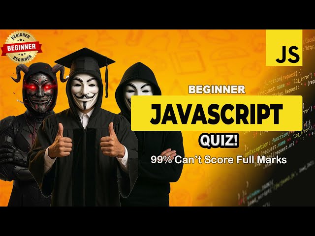 JavaScript Course Quiz For Beginners | Test 1