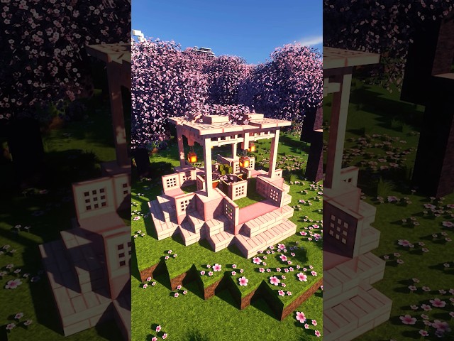 Minecraft cherry blossom gazebo #shorts