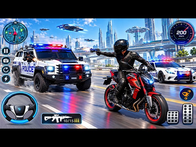 🚓 Police Car Chase Simulator 3D – Real City Cop Pursuit Gameplay (Android) #3