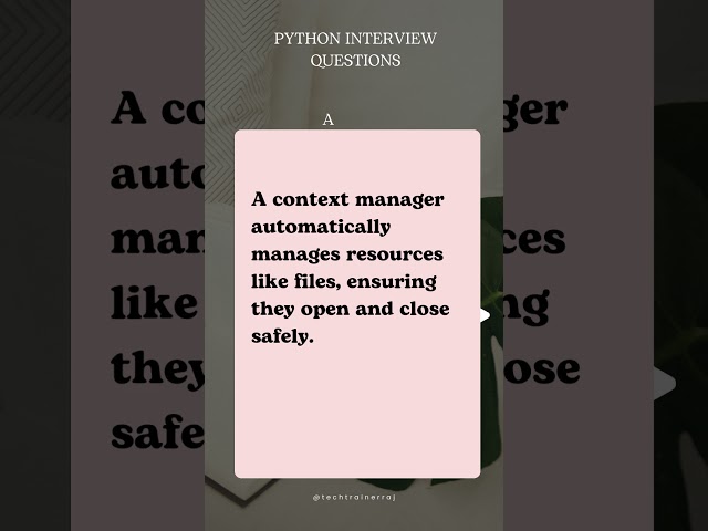 Python Interview Questions and Answers #PythonInterviewQuestions #LearnPython #TechInterviews