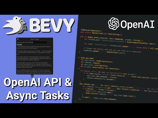 OpenAI Text Generation API and Bevy Async Tasks