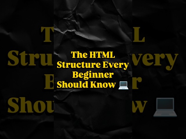 HTML series part 2: HTML page Structure..💻#html5 #html #htmltutorial #webdevelopment
