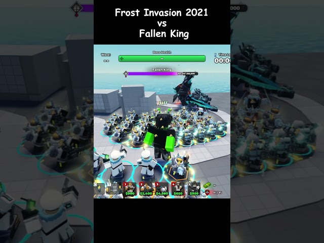 Frost Invasion 2021 vs Fallen King! | Tower Defense Simulator  #roblox #tds #towerdefensesimulator