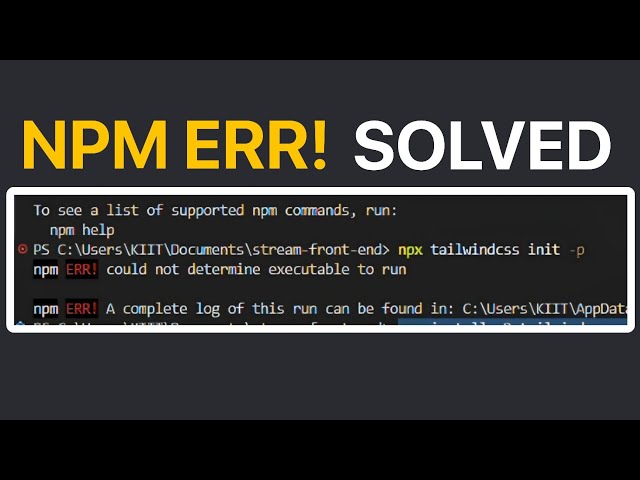 How to Fix npm Error Could Not Determine Executable to Run