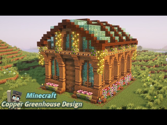 Minecraft | Build Copper Greenhouse Design [ Tutorial ]