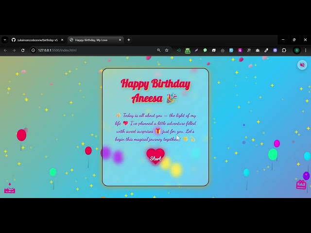 How to Make a Birthday Website Using HTML & CSS | Full Step-by-Step Tutorial