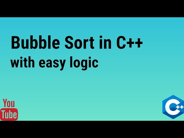 Bubble sort in C++