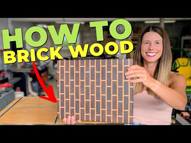 How To Build a Brick Pattern End Grain Cutting Board // DIY Woodworking