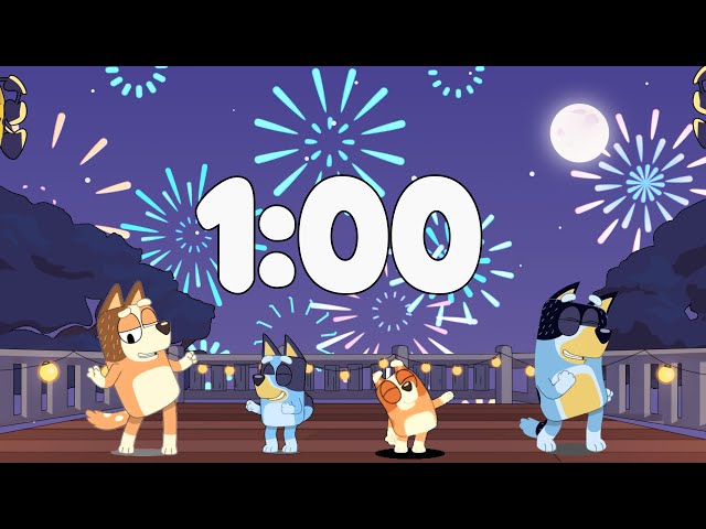 1 Minute Bluey Dance Countdown Timer!