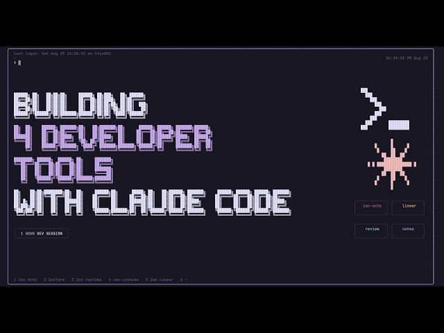 Building 4 Developer Tools with Claude Code | 1 Hour Dev Session