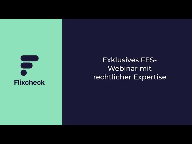 Webinar: FES mit rechtlicher Expertise