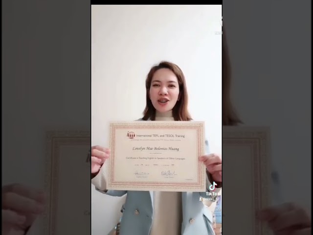 TESOL TEFL Reviews - Video Testimonial – Lovelyn