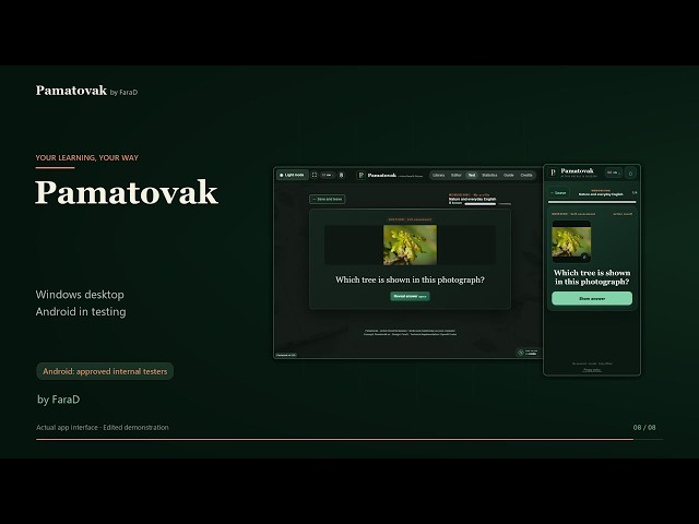 Pamatovak: Windows to Android | Study Cards and Manual Deck Transfer