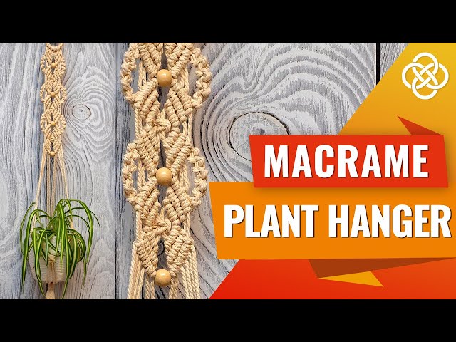 Macrame plant hanger with beads | Macrame DIY | Macrame plant hanger tutorial