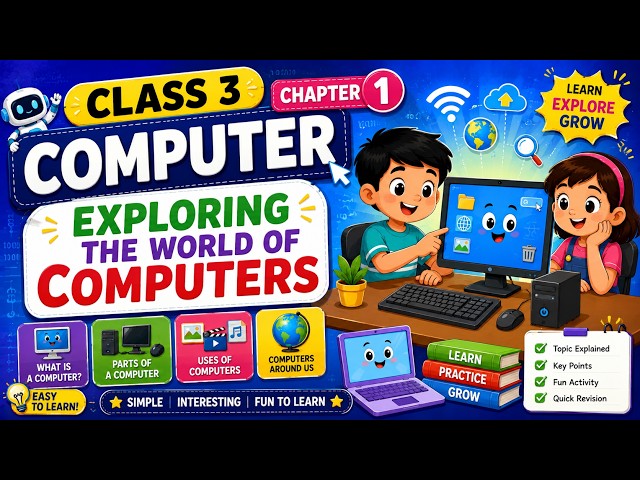 Class 3 Computer Chapter 1.1 | Exploring the World of Computers | Computer Basics for Kids