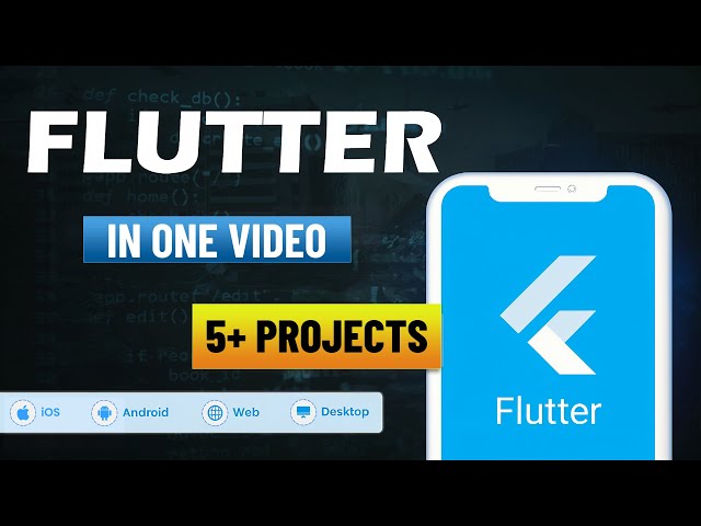 Flutter Full Course for Beginners in Hindi (2026) | 5+ Projects - Flutter Full course