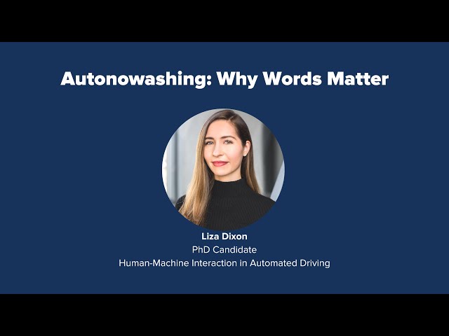 PAVE's Virtual Panel “Autonowashing: Why Words Matter” - Full Recording