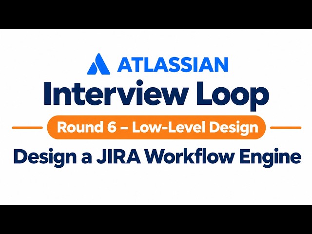 Atlassian Interview Loop | Round 6 | Low-Level Design | Design a JIRA Workflow Engine | SE, SSE, PSE