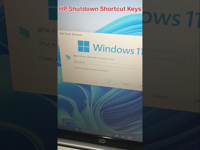 HP Laptop Shutdown Shortcut Keys ✅ #shortcutkeys #hplaptop