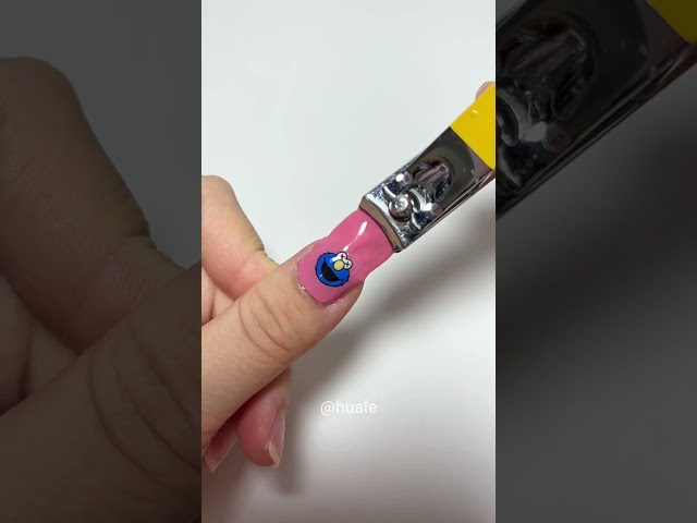 Sesame Street gel nail stickers#shorts #nailart #gelnail #asmr #fyp #sesamestreet