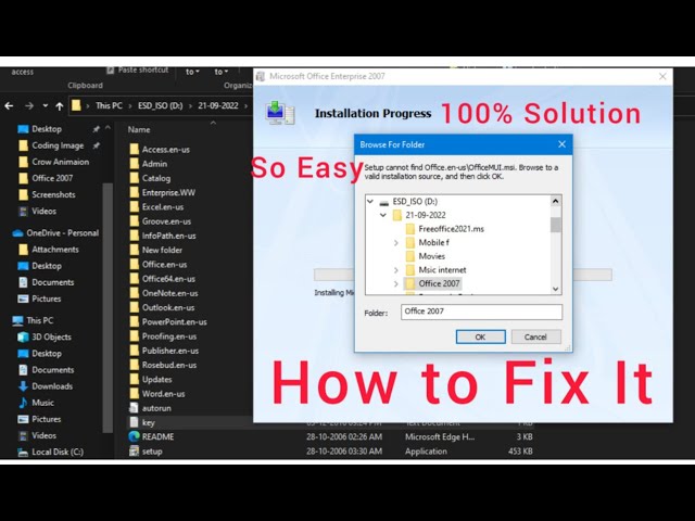 How to Fix Microsoft office 2016 2010 2007 2019 Installation error during setup || fix this error